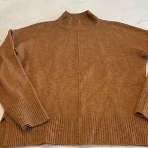 Pink Rose Brown Women's Turtleneck Sweater